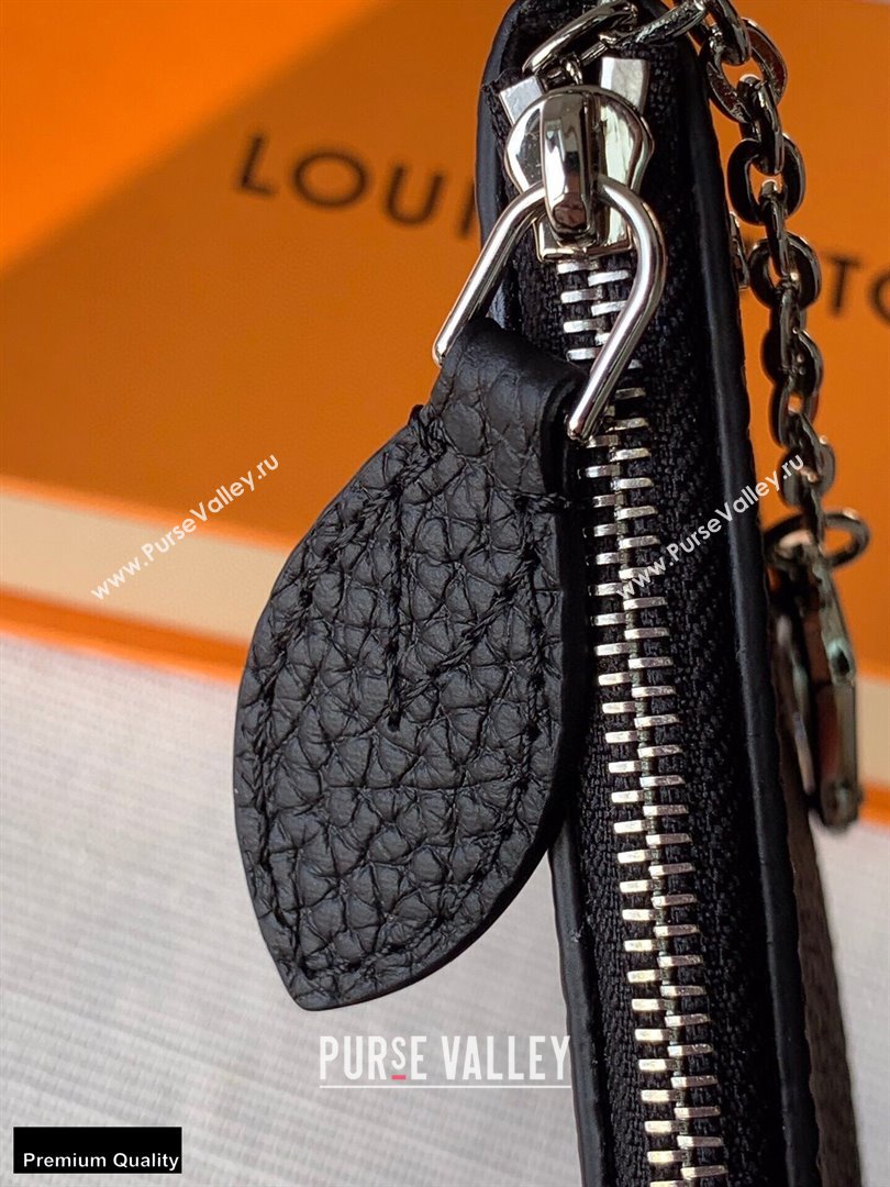 Louis Vuitton Mahina Leather Key Pouch M69532 Black (kiki-20123150)