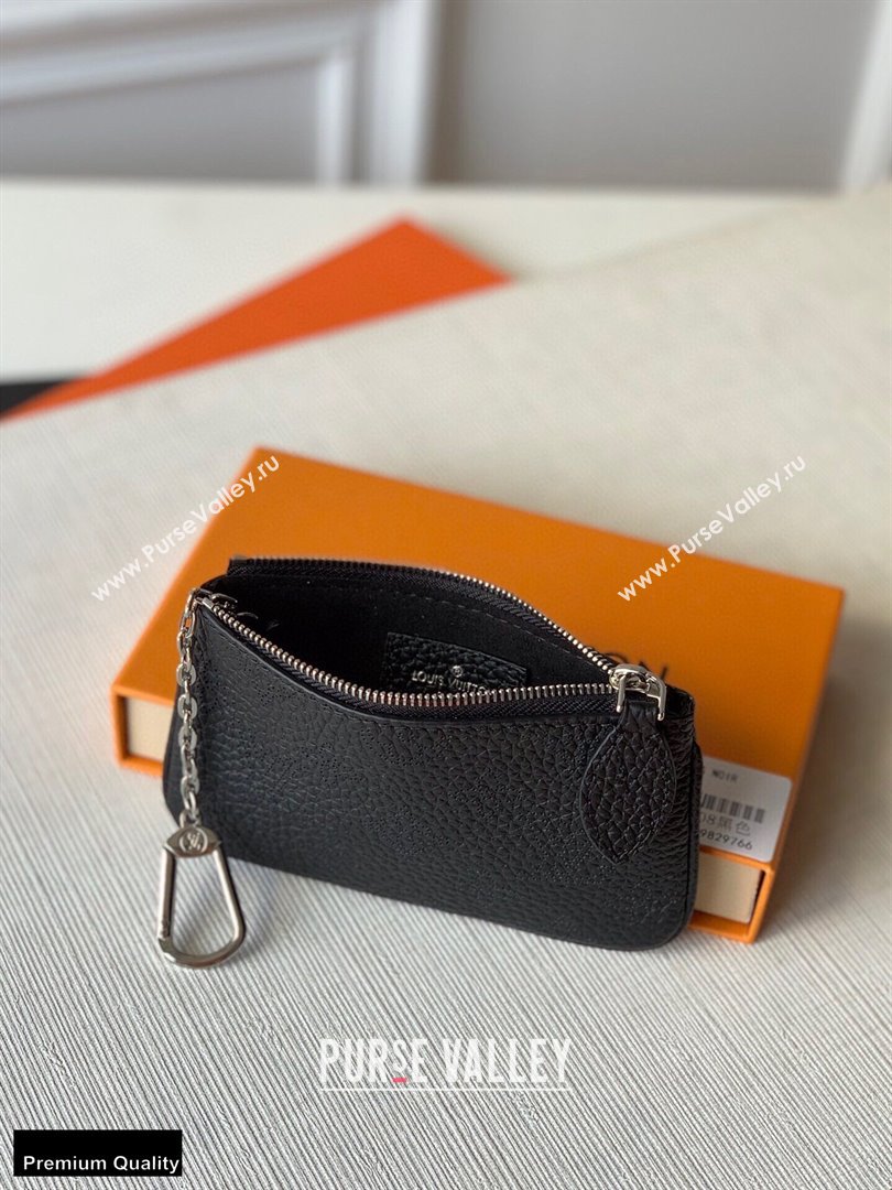 Louis Vuitton Mahina Leather Key Pouch M69532 Black (kiki-20123150)