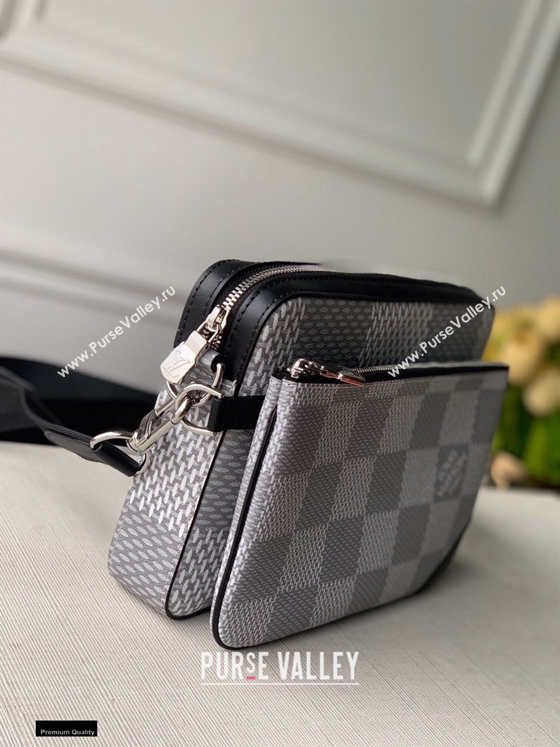 Louis Vuitton Damier Graphite 3D Canvas Trio Messenger Bag N50027 2021 (kiki-20123131)