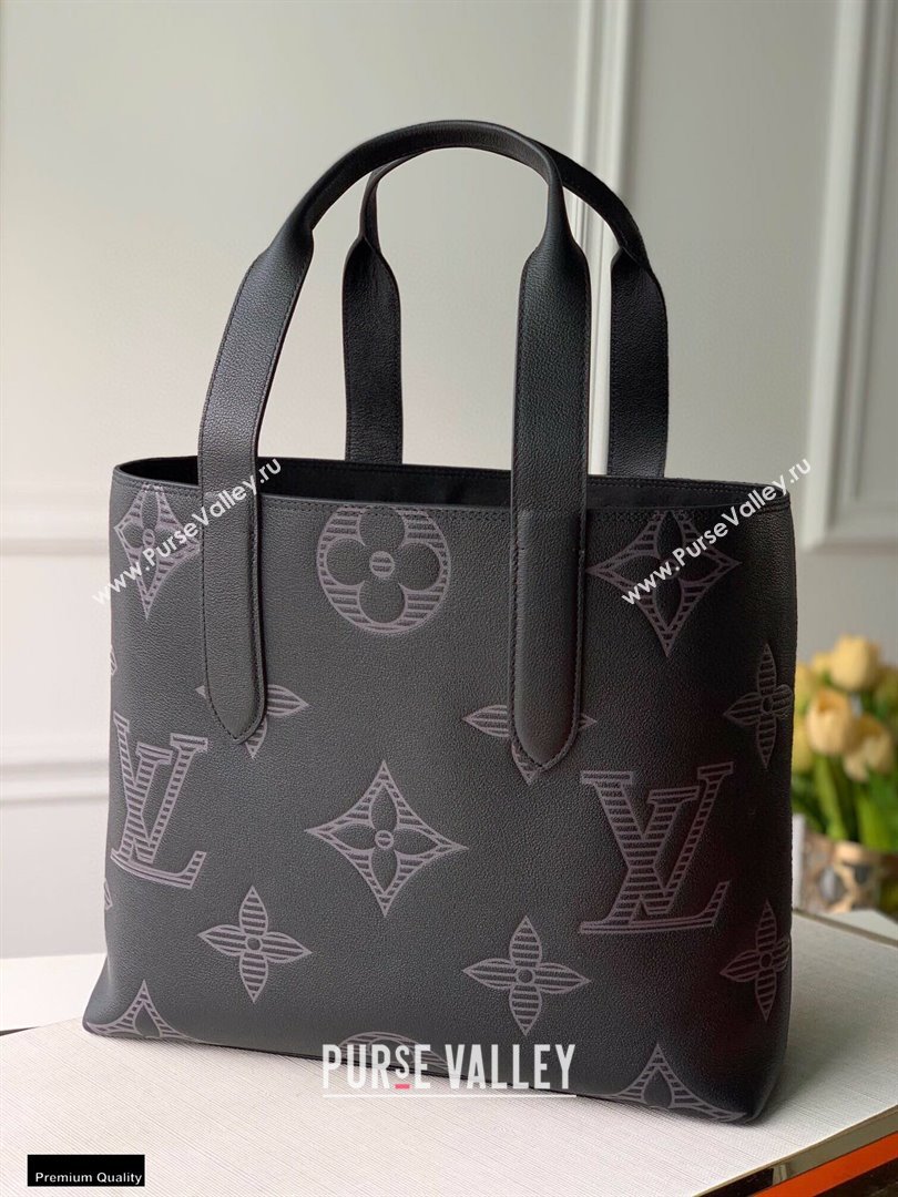 Louis Vuitton Taurillon Shadow Leather Cabas Voyage Bag M57290 2021 (kiki-20123110)