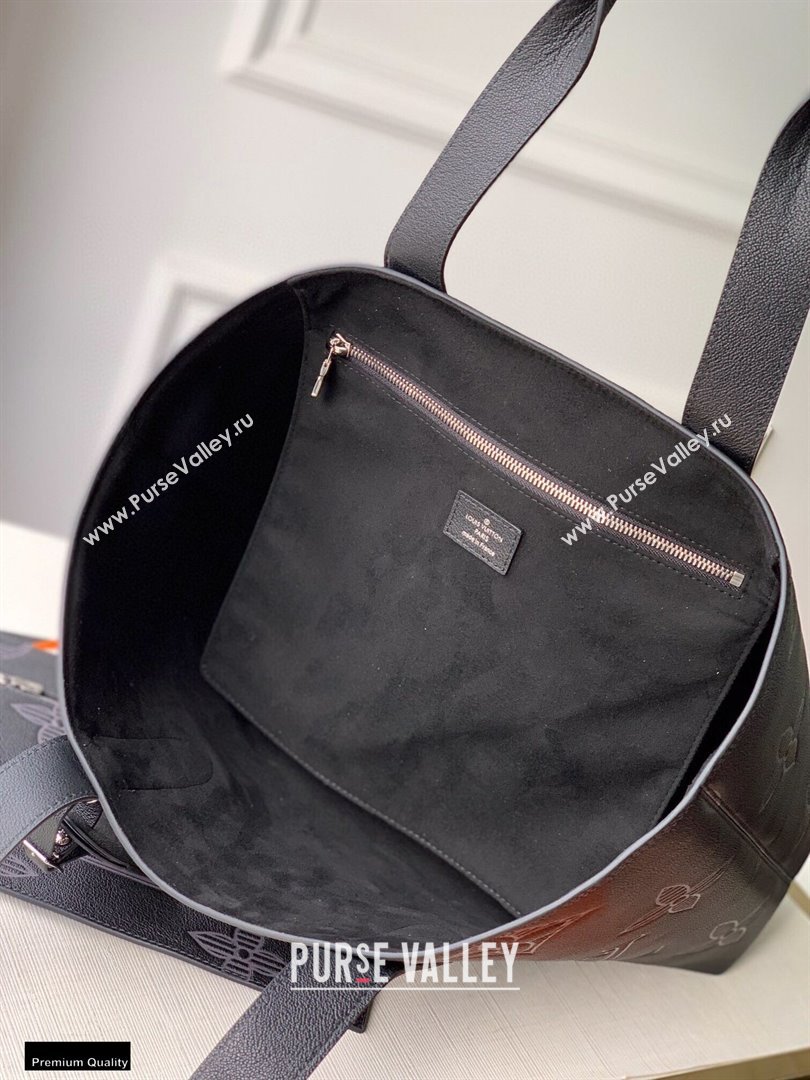 Louis Vuitton Taurillon Shadow Leather Cabas Voyage Bag M57290 2021 (kiki-20123110)