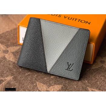 Louis Vuitton V Pattern Monochrome Taiga leather Slender Wallet M30711 Gray (kiki-20123137)