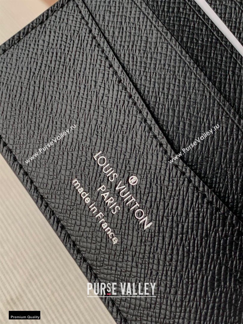 Louis Vuitton V Pattern Monochrome Taiga leather Slender Wallet M30711 Gray (kiki-20123137)