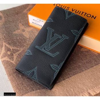 Louis Vuitton Taurillon Shadow Leather Brazza Wallet M80042 2021 (kiki-20123115)