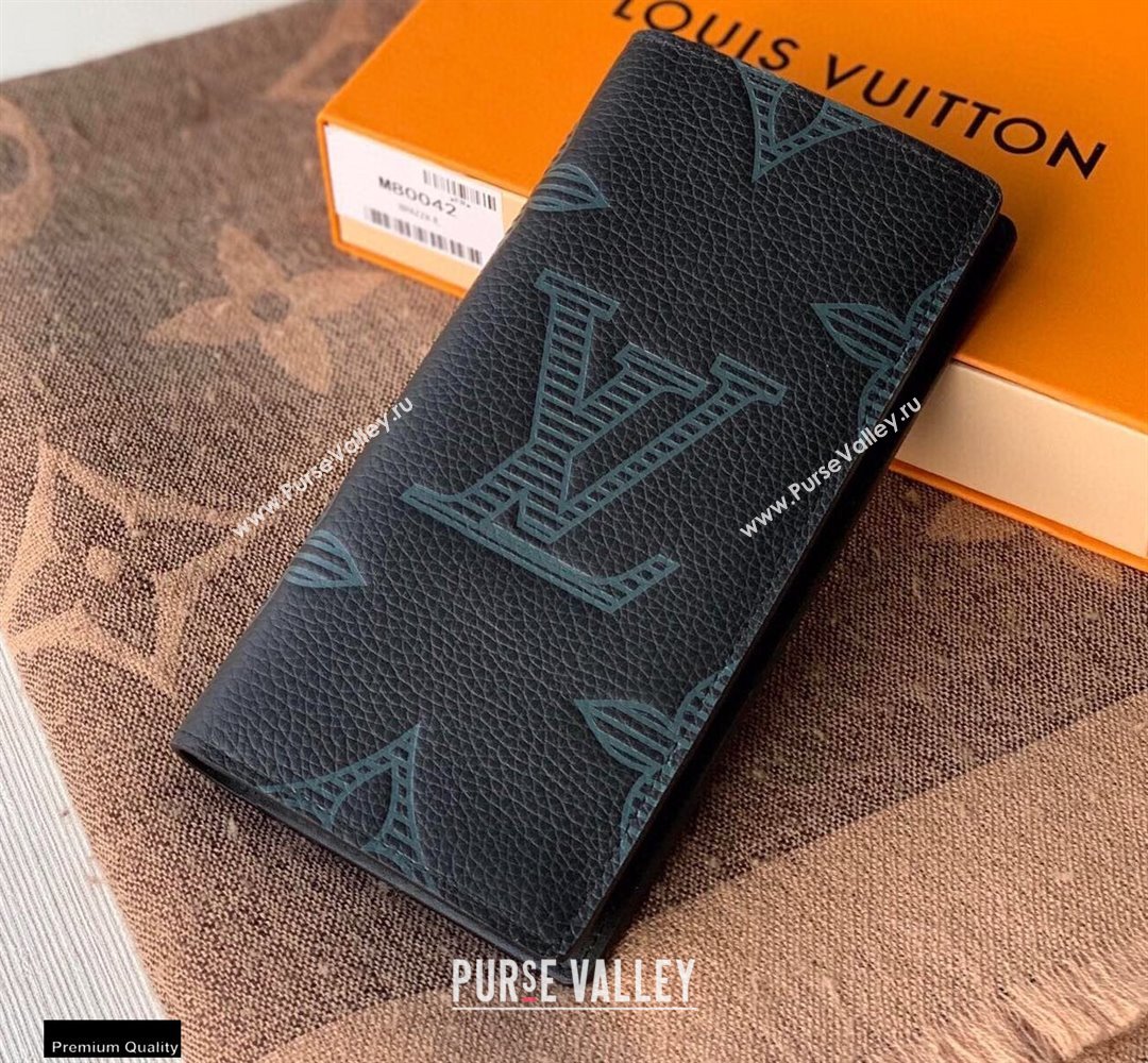 Louis Vuitton Taurillon Shadow Leather Brazza Wallet M80042 2021 (kiki-20123115)