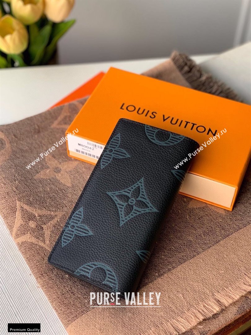 Louis Vuitton Taurillon Shadow Leather Brazza Wallet M80042 2021 (kiki-20123115)