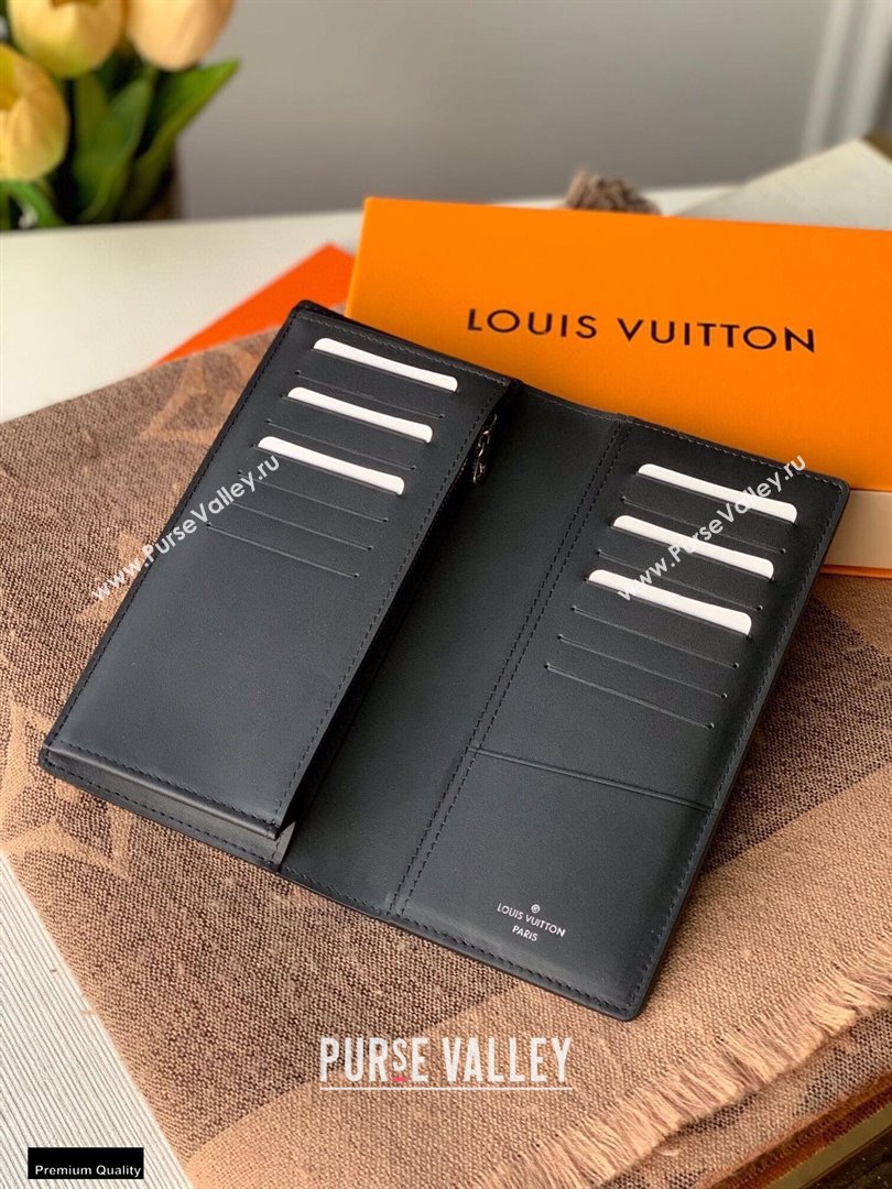 Louis Vuitton Taurillon Shadow Leather Brazza Wallet M80042 2021 (kiki-20123115)