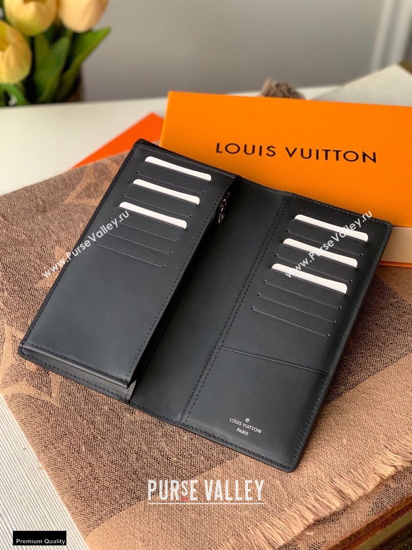 Louis Vuitton Taurillon Shadow Leather Brazza Wallet M80042 2021 (kiki-20123115)