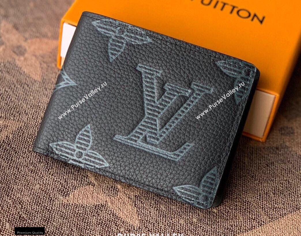 Louis Vuitton Taurillon Shadow Leather Multiple Wallet M80039 2021 (kiki-20123116)