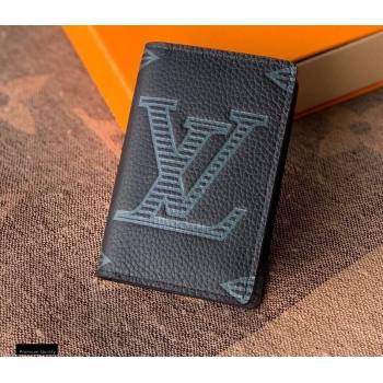 Louis Vuitton Taurillon Shadow Leather Pocket Organizer Wallet M80038 2021 (kiki-20123117)