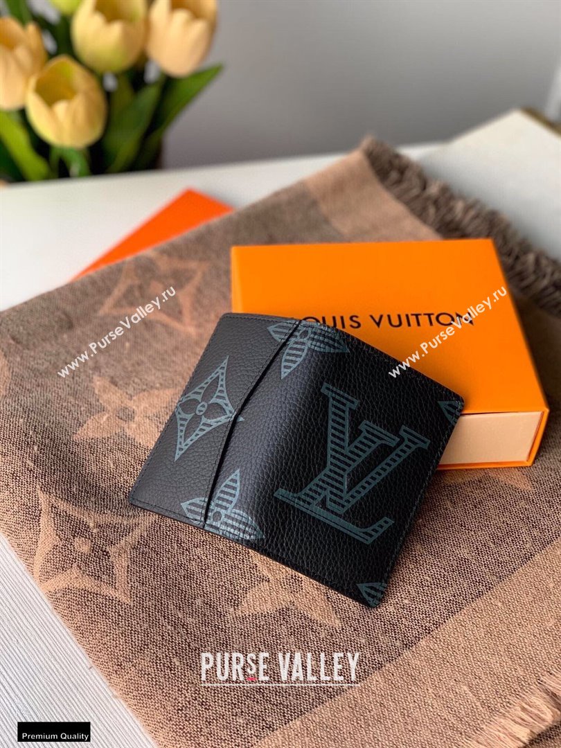 Louis Vuitton Taurillon Shadow Leather Pocket Organizer Wallet M80038 2021 (kiki-20123117)