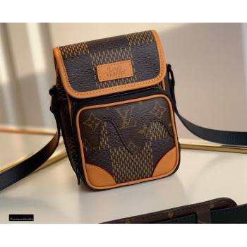Louis Vuitton Giant Damier Ebene Canvas Nano Amazon Messenger Bag N40357 2021 (kiki-20123120)