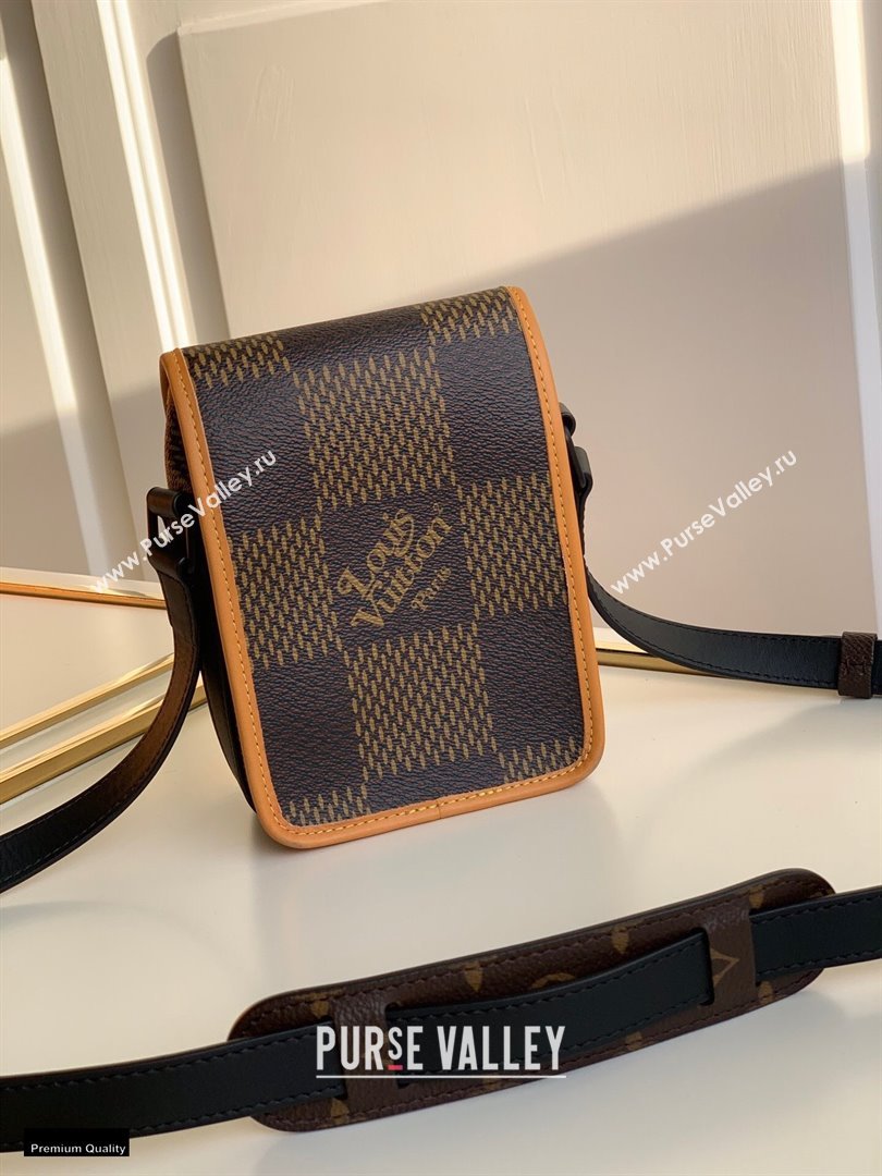 Louis Vuitton Giant Damier Ebene Canvas Nano Amazon Messenger Bag N40357 2021 (kiki-20123120)