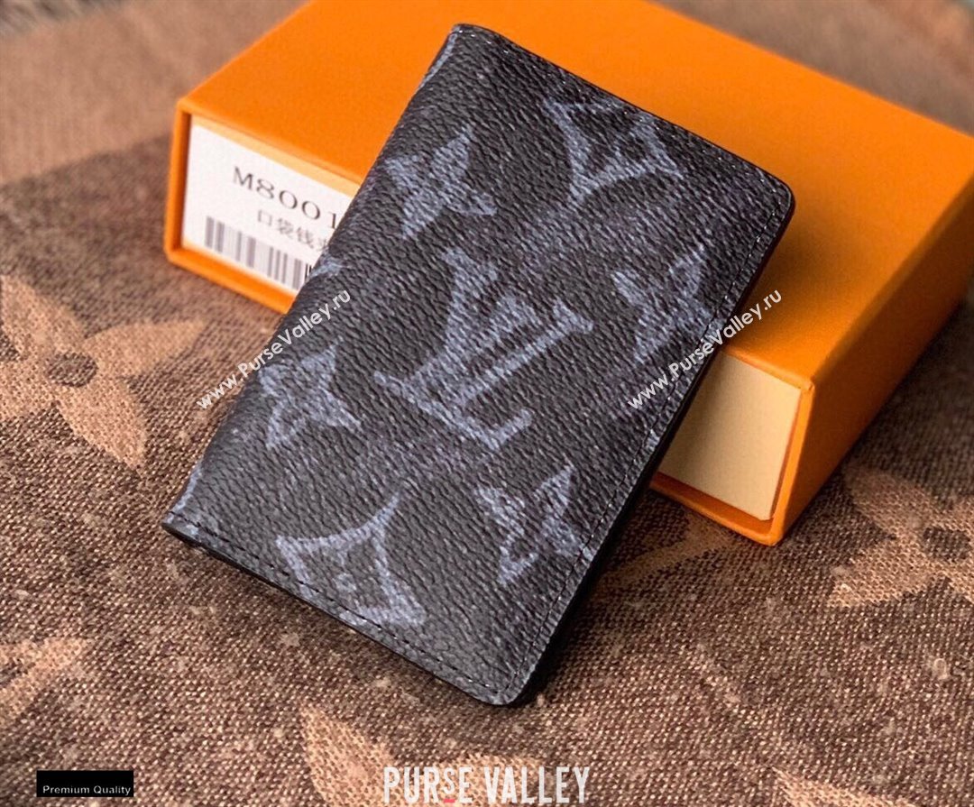 Louis Vuitton Monogram Pastel Noir Canvas Pocket Organizer Wallet M80015 2021 (kiki-20123127)