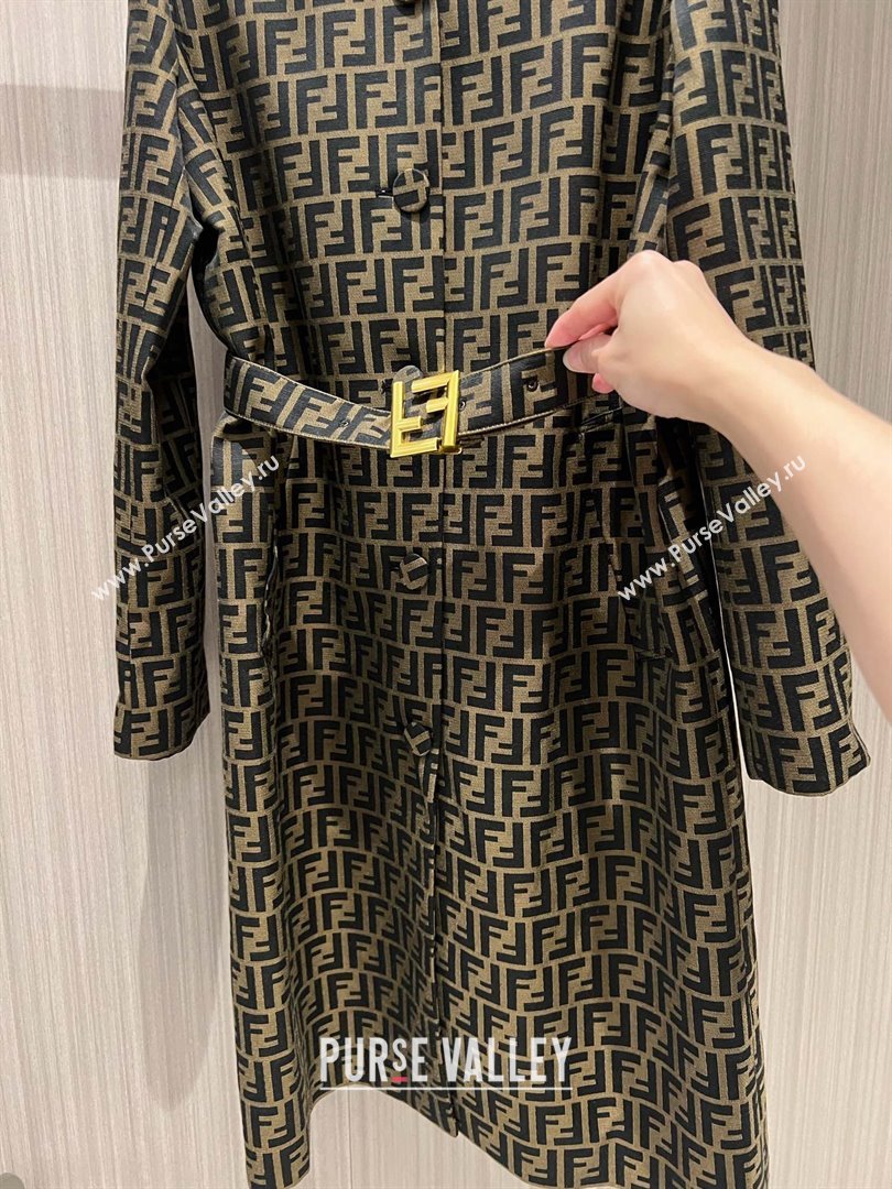 fendi FF jacquard fabric trench coat 2024 (qiqi-240315-02)