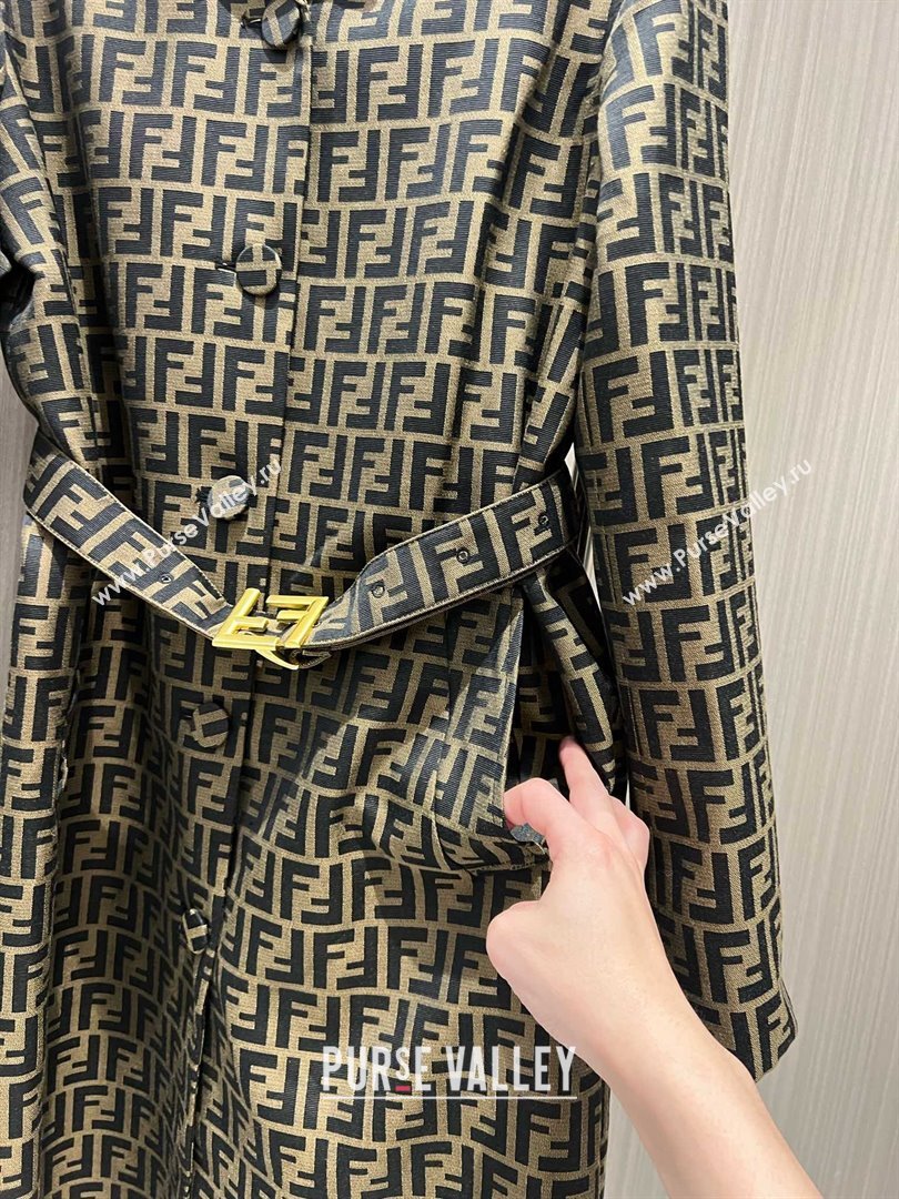 fendi FF jacquard fabric trench coat 2024 (qiqi-240315-02)