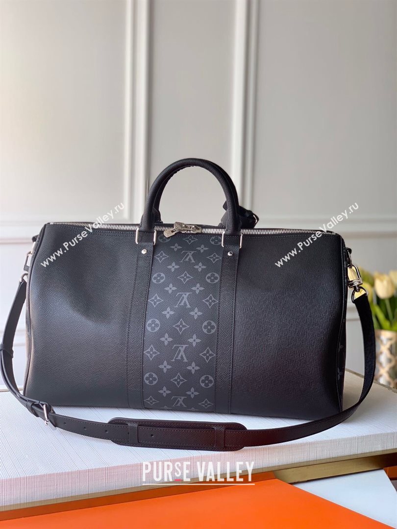 louis vuitton Keepall 50 Bandoulière m53763 in taiga leather (kiki-3691)