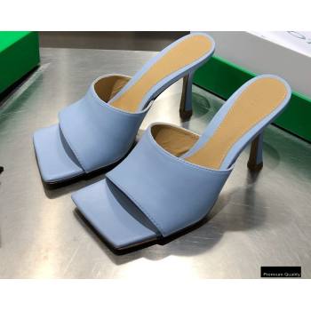 Bottega Veneta Heel 9cm Square Sole Stretch Mules Sandals Baby Blue 2021 (modeng-21010401)