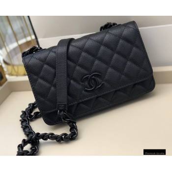 Chanel Grained Calfskin My Everything Wallet on Chain WOC Bag AP1954 Black 2020 (smjd-21010511)