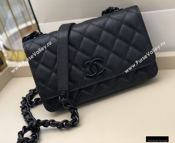 Chanel Grained Calfskin My Everything Wallet on Chain WOC Bag AP1954 Black 2020 (smjd-21010511)