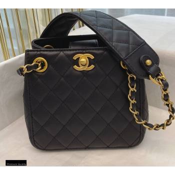 Chanel Calfskin Strap Into Bucket Bag AS2230 Black 2020 (smjd-21010505)