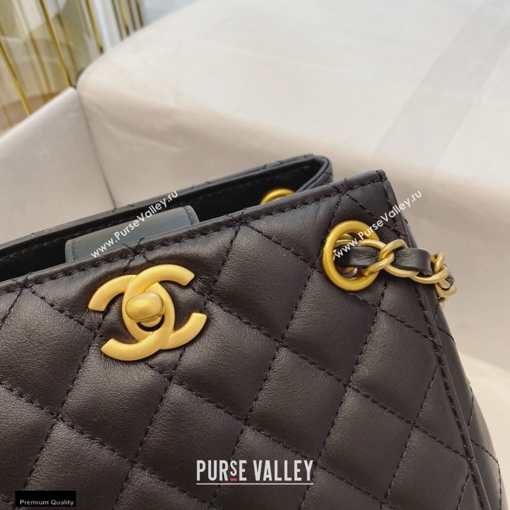 Chanel Calfskin Strap Into Bucket Bag AS2230 Black 2020 (smjd-21010505)