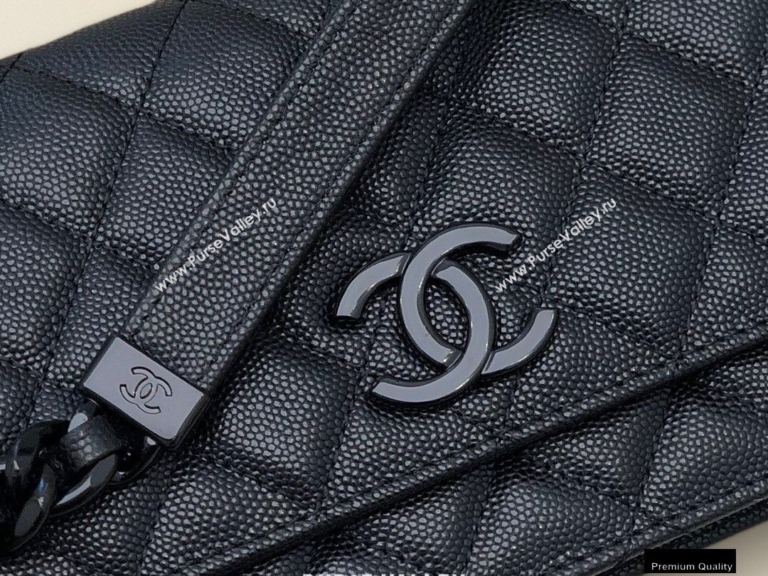 Chanel Grained Calfskin My Everything Wallet on Chain WOC Bag AP1954 Black 2020 (smjd-21010511)