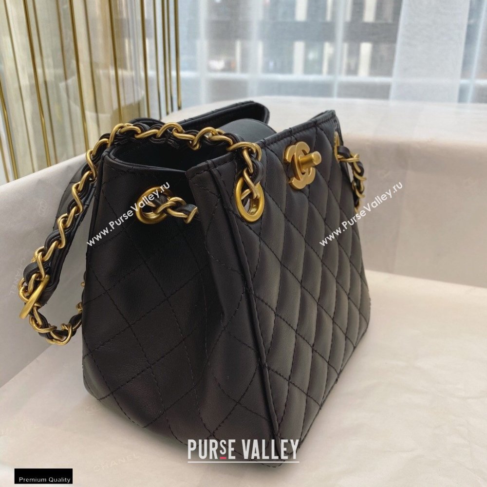 Chanel Calfskin Strap Into Bucket Bag AS2230 Black 2020 (smjd-21010505)