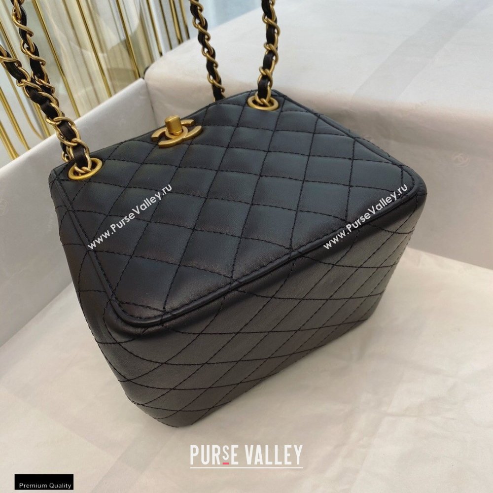 Chanel Calfskin Strap Into Bucket Bag AS2230 Black 2020 (smjd-21010505)