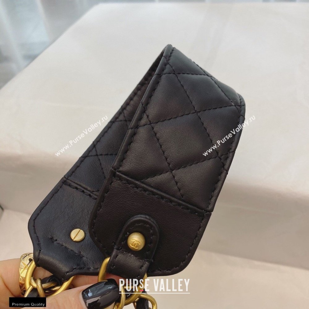 Chanel Calfskin Strap Into Bucket Bag AS2230 Black 2020 (smjd-21010505)