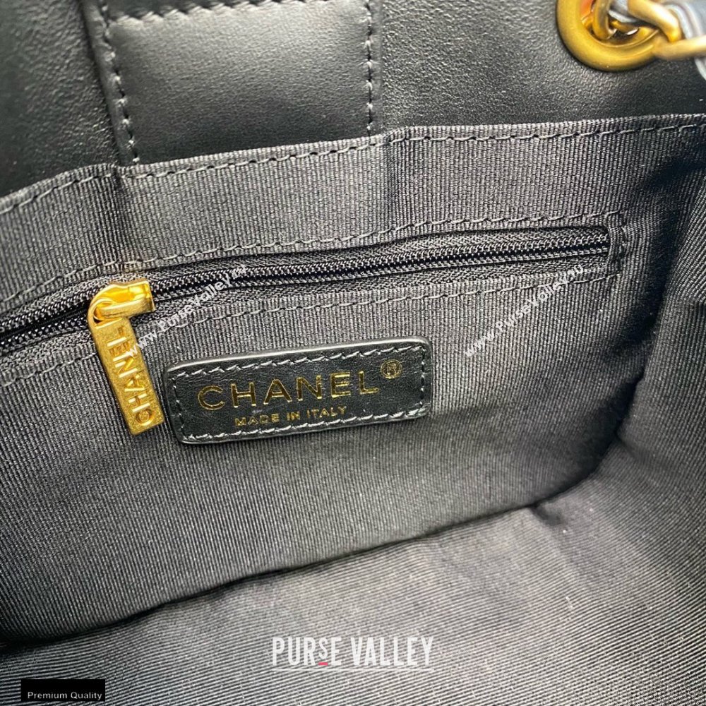 Chanel Calfskin Strap Into Bucket Bag AS2230 Black 2020 (smjd-21010505)