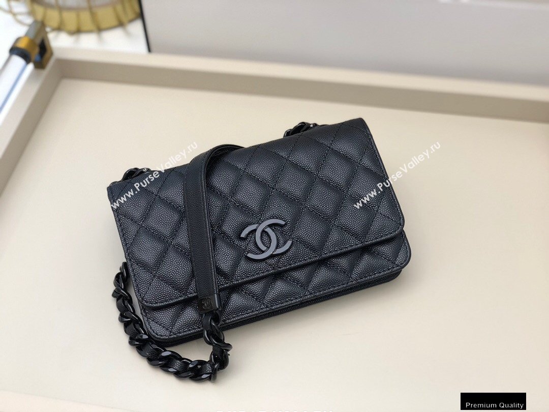 Chanel Grained Calfskin My Everything Wallet on Chain WOC Bag AP1954 Black 2020 (smjd-21010511)