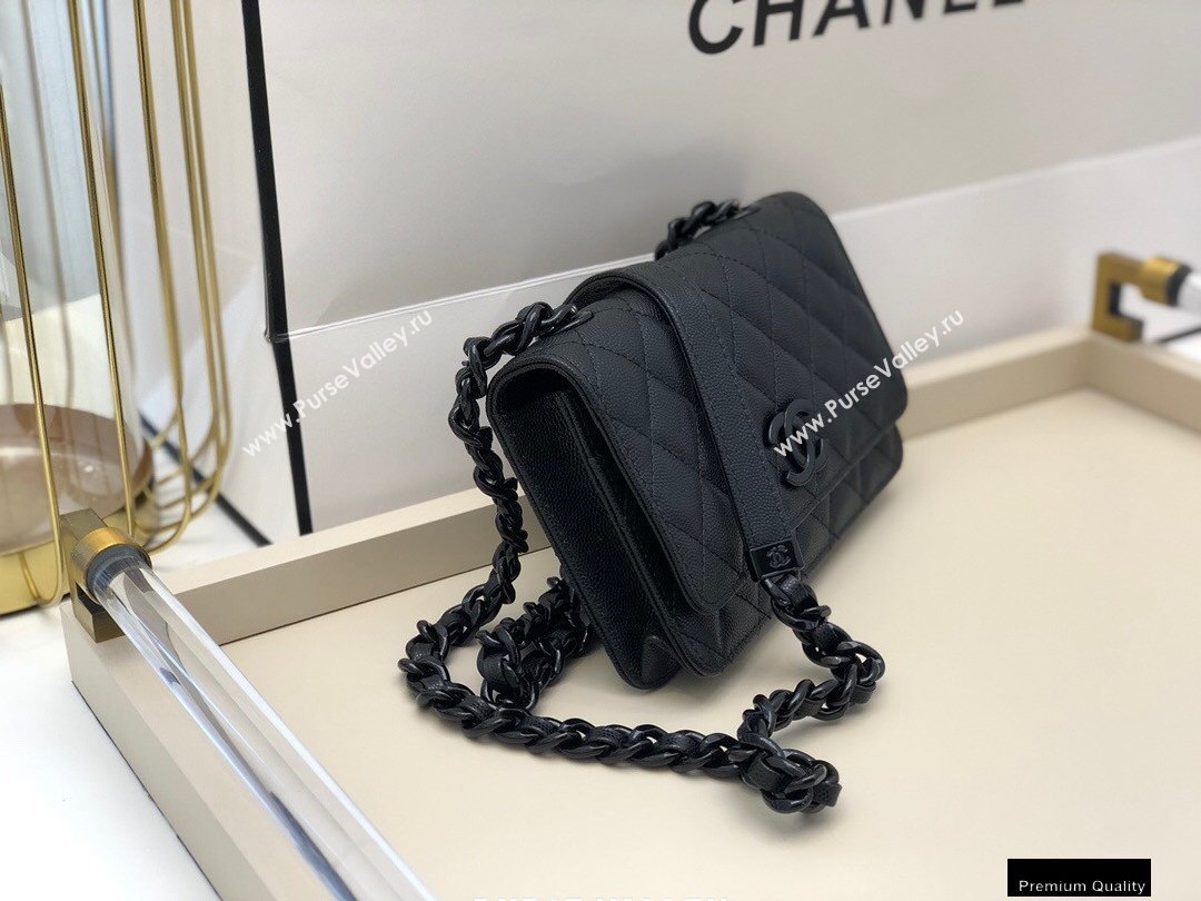 Chanel Grained Calfskin My Everything Wallet on Chain WOC Bag AP1954 Black 2020 (smjd-21010511)