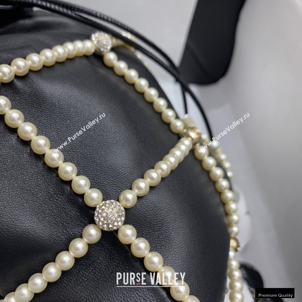 Chanel Drawstring Bucket Small Bag with Pearl Chain AS2314 Black 2021 (jiyuan-21010508)