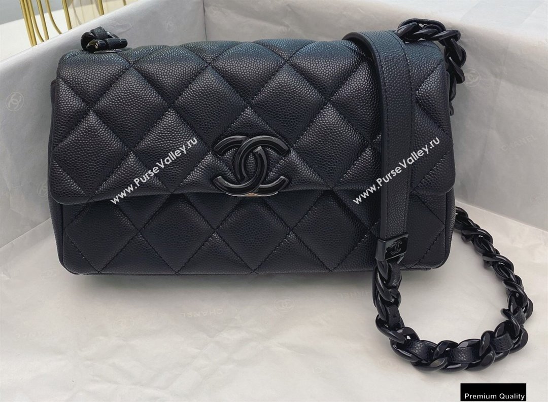 Chanel Grained Calfskin My Everything Small Flap Bag AS2302 Black 2020 (smjd-21010509)
