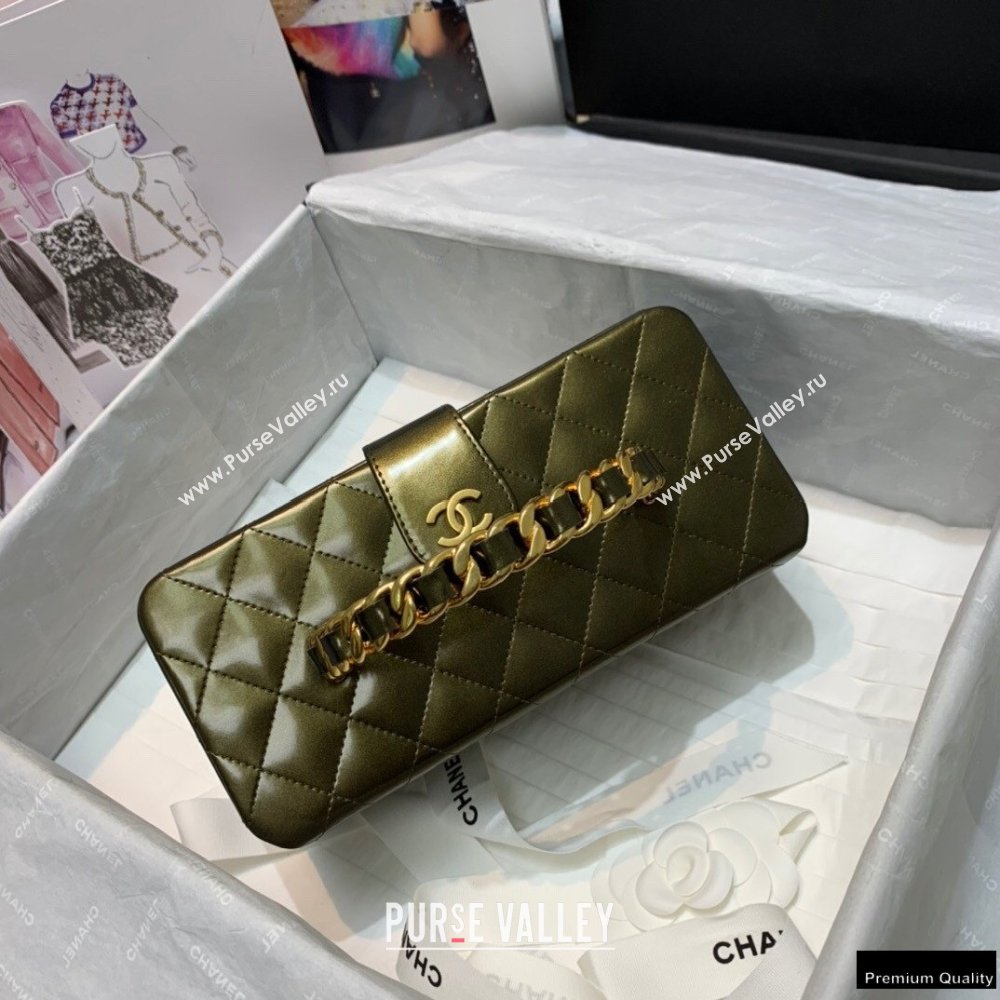 Chanel Get Round Vintage Vanity Case Bag Dark Green 2021 (jiyuan-21010523)