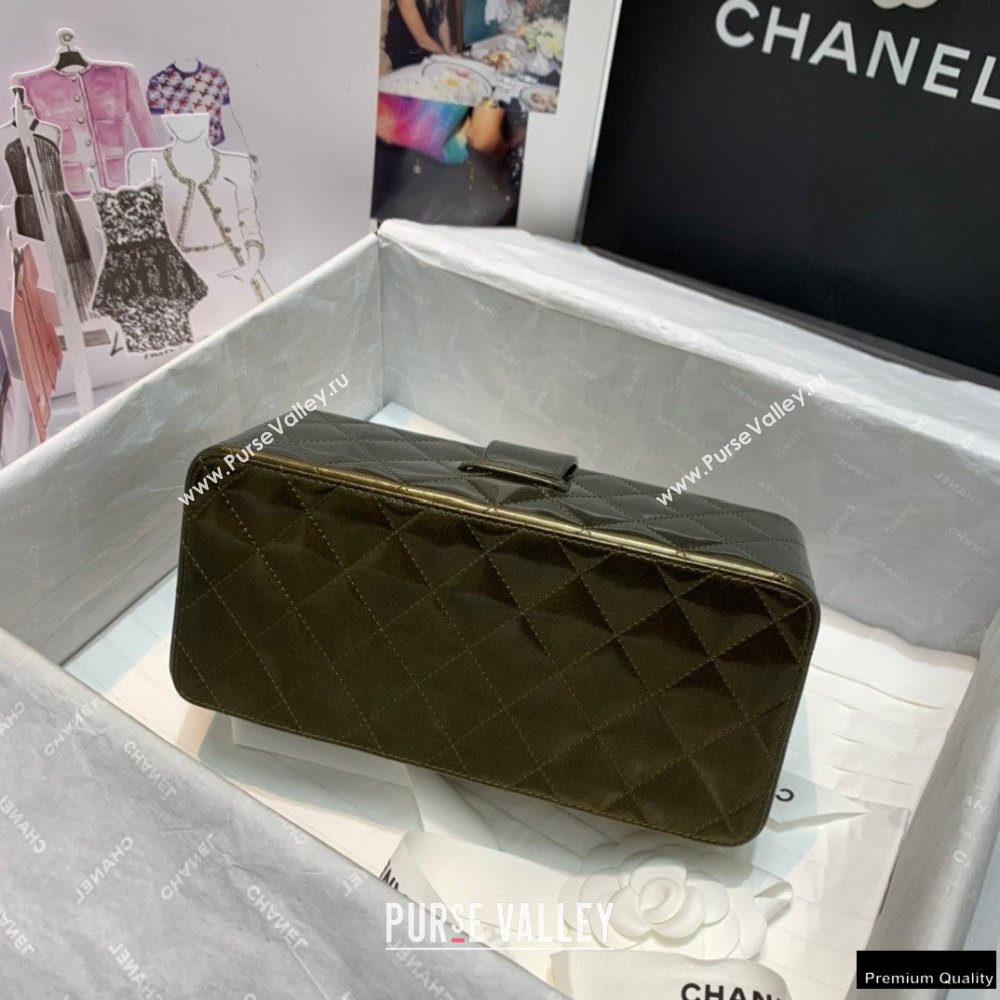 Chanel Get Round Vintage Vanity Case Bag Dark Green 2021 (jiyuan-21010523)