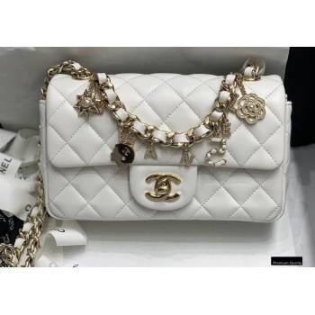 Chanel Classic Flap Small Bag with Charms AS2326 White 2021 (jiyuan-21010506)