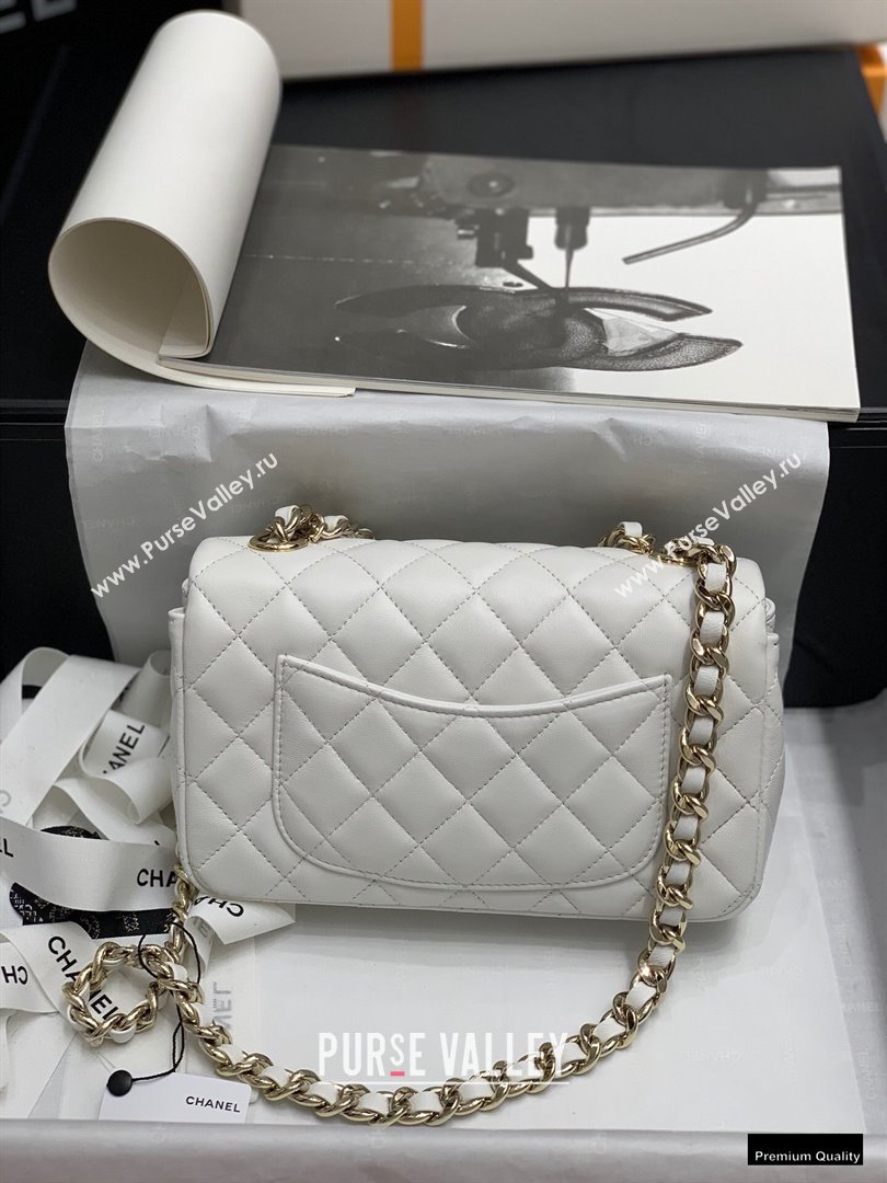 Chanel Classic Flap Small Bag with Charms AS2326 White 2021 (jiyuan-21010506)