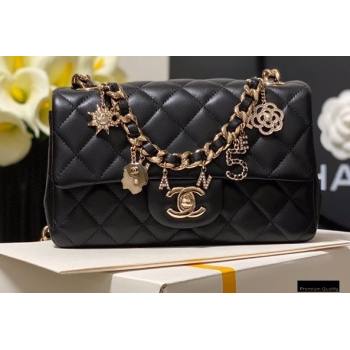 Chanel Classic Flap Small Bag with Charms AS2326 Black 2021 (jiyuan-21010505)