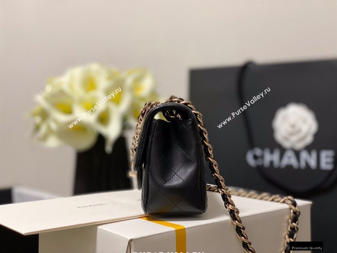 Chanel Classic Flap Small Bag with Charms AS2326 Black 2021 (jiyuan-21010505)