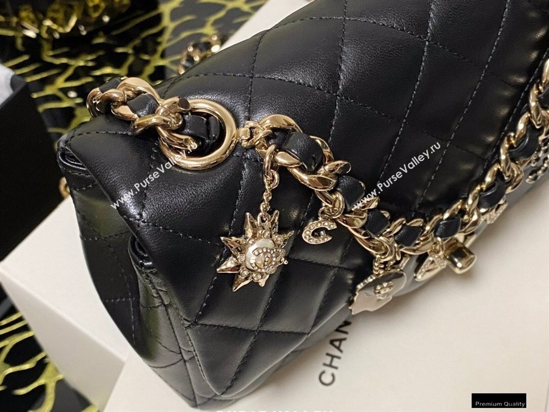 Chanel Classic Flap Small Bag with Charms AS2326 Black 2021 (jiyuan-21010505)