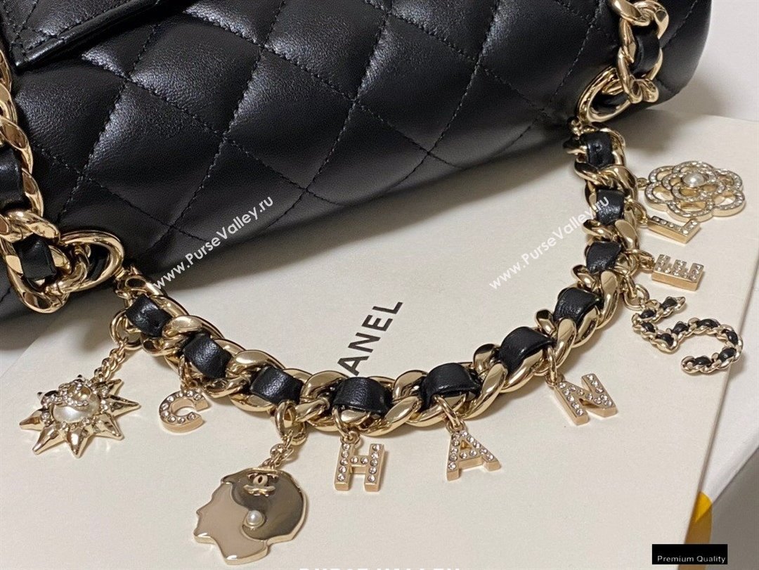 Chanel Classic Flap Small Bag with Charms AS2326 Black 2021 (jiyuan-21010505)