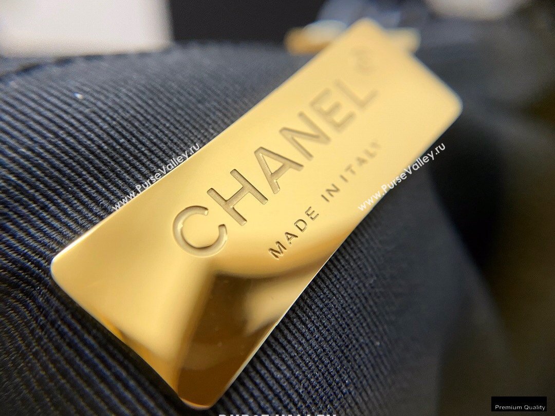 Chanel 19 Calfskin/Crochet Small Flap Bag AS1160 Black 2020 (jiyuan-21010503)