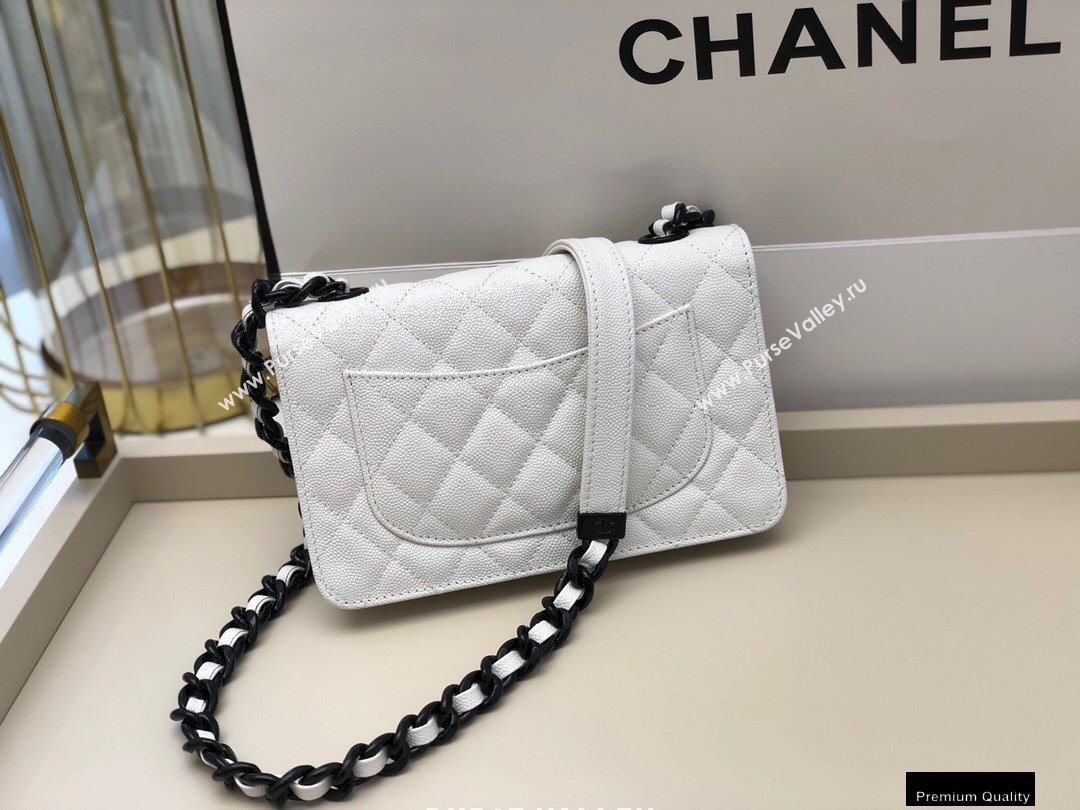 Chanel Grained Calfskin My Everything Wallet on Chain WOC Bag AP1954 White 2020 (smjd-21010512)