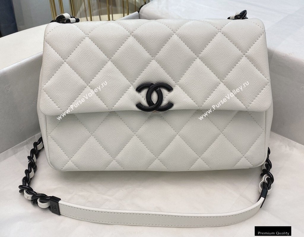 Chanel Grained Calfskin My Everything Flap Bag AS2303 White 2020 (smjd-21010508)