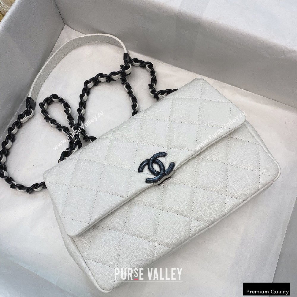 Chanel Grained Calfskin My Everything Flap Bag AS2303 White 2020 (smjd-21010508)