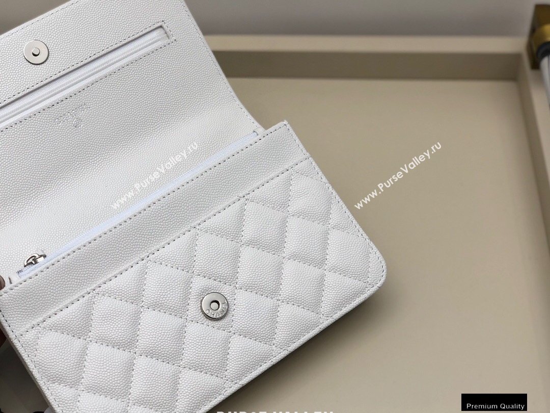 Chanel Grained Calfskin My Everything Wallet on Chain WOC Bag AP1954 White 2020 (smjd-21010512)