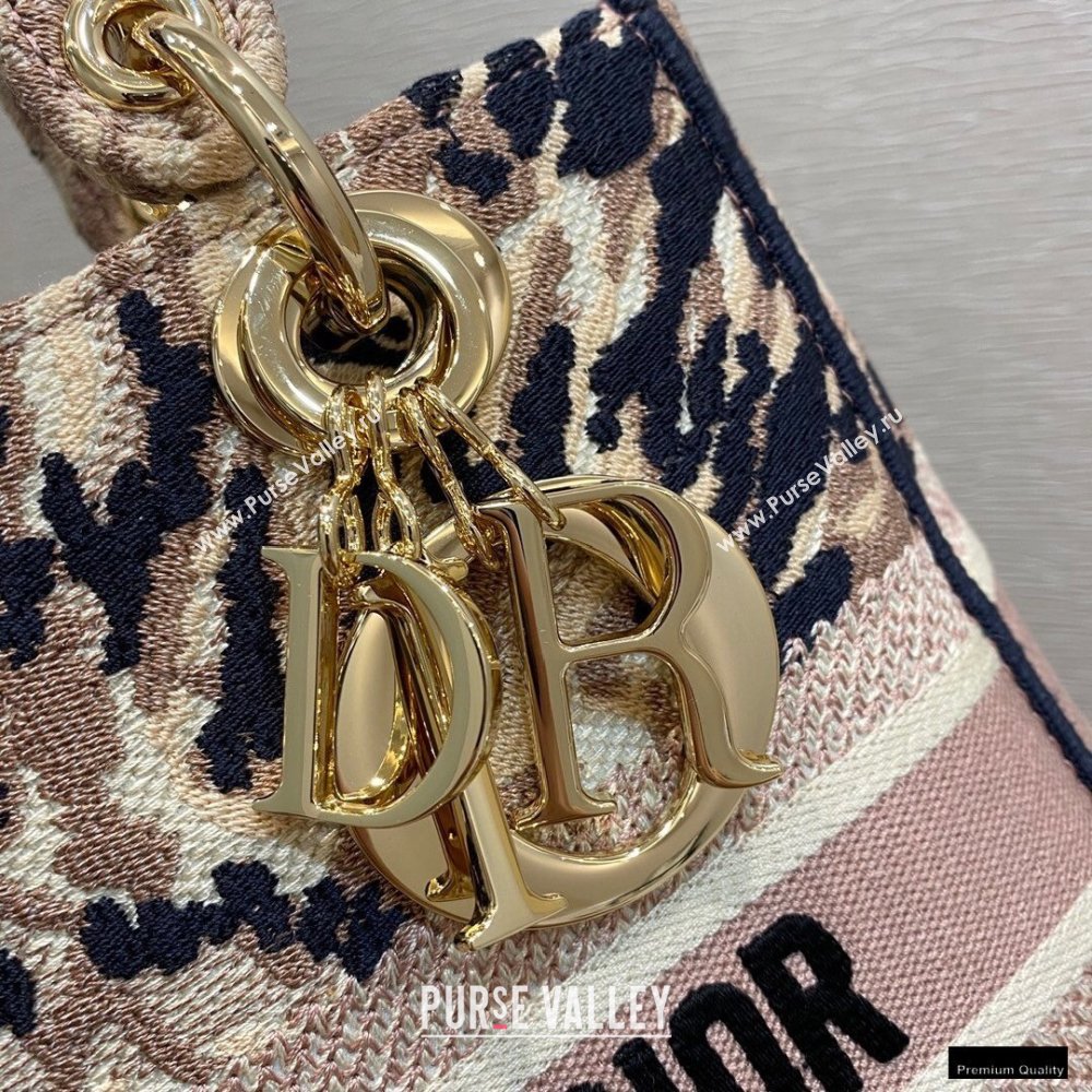 Lady Dior Medium D-Lite Bag in Multicolor Tie Embroidery 2021 (vivi-21010706)
