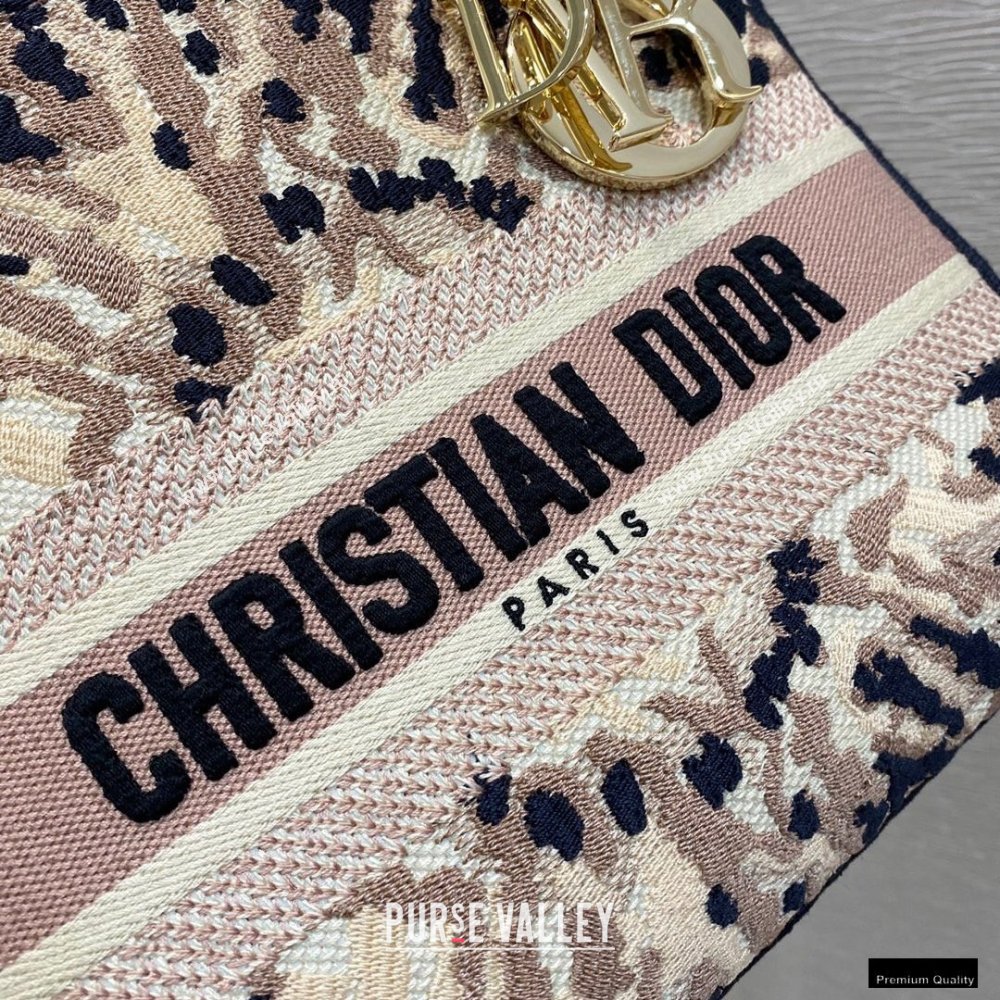Lady Dior Medium D-Lite Bag in Multicolor Tie Embroidery 2021 (vivi-21010706)